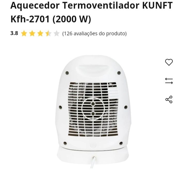 Aquecedor  Semi-Novo ainda com caixa