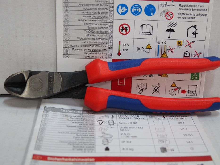 KNIPEX obcegi szczypce boczne 74.02.200 szczypce