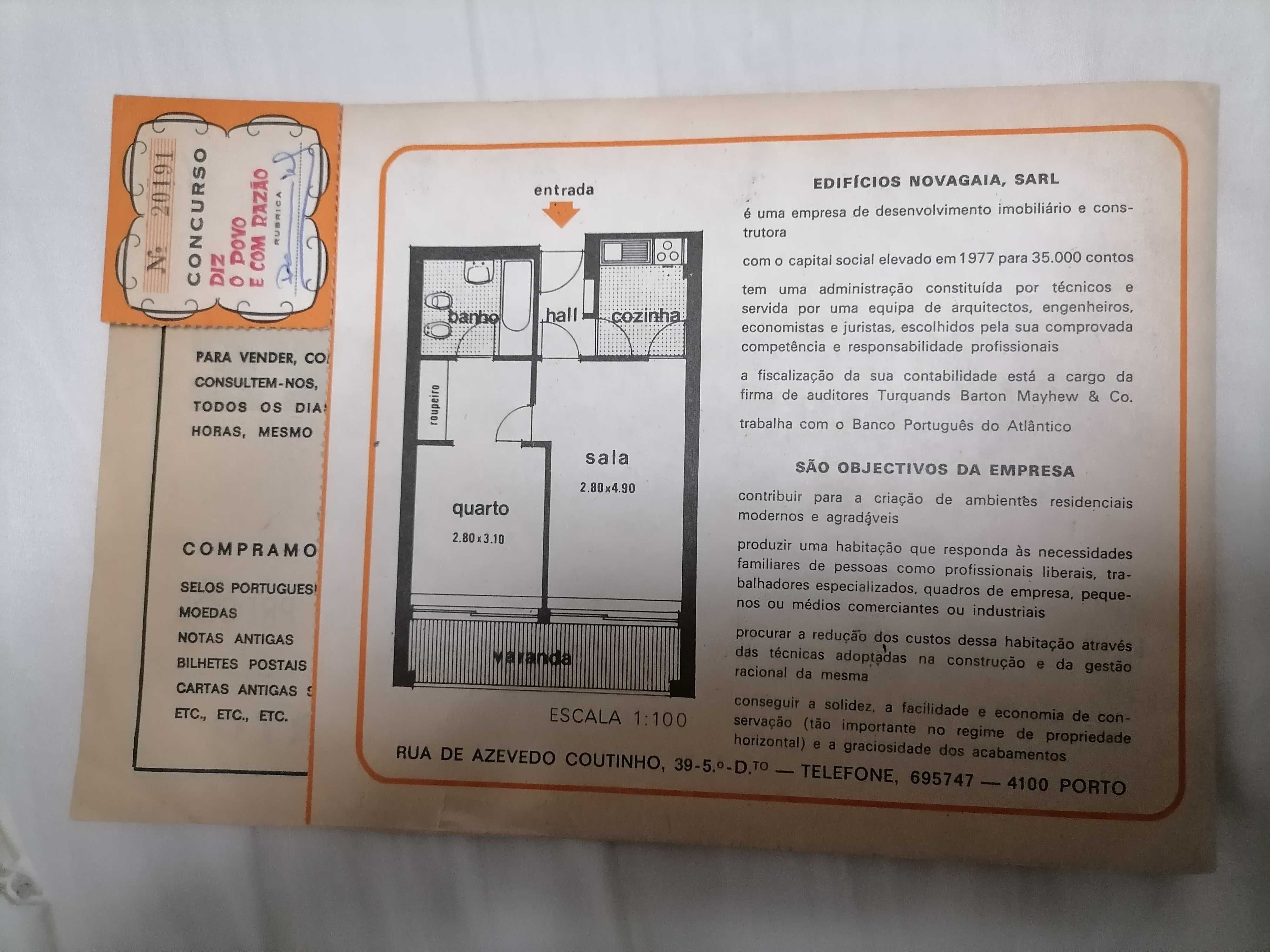 Caderneta Concurso DIZ O POVO E COM RAZÃO 1979 Comércio Porto Completa