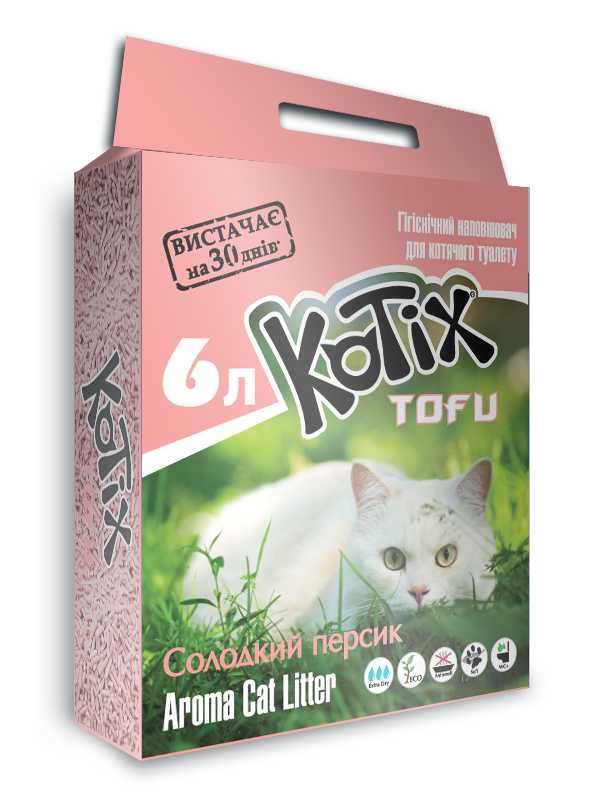 Kotix Tofu Наполнитель соевый с ароматоми 6л (2.6 кг)