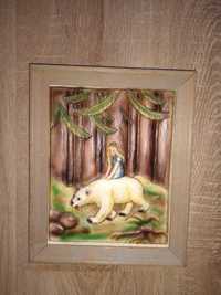 Obraz Rzeźbiony w Drewnie-Król Valemon Zaklęty w Białego Niedźwiedzia