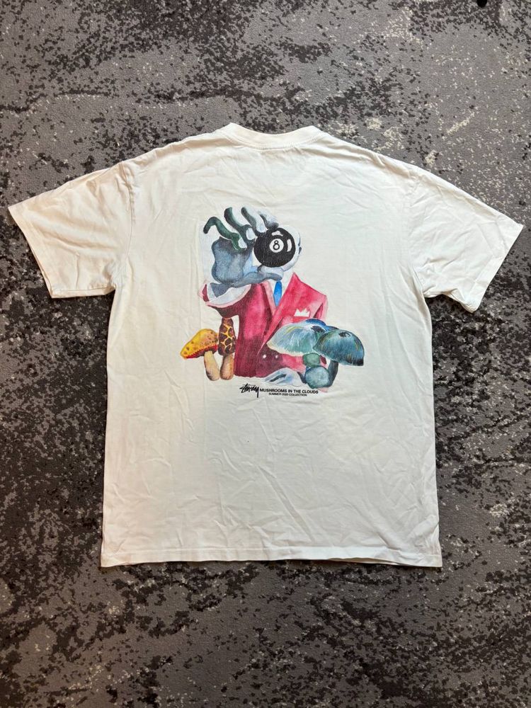 Футболка Stussy mushrooms 8 ball Sk8