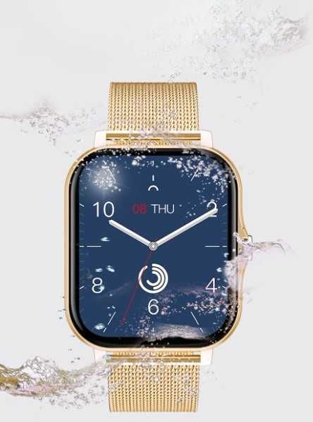 Złoty Zegarek SmartWatch+pasek silikonowy w zestawie wysyłka Pobranie