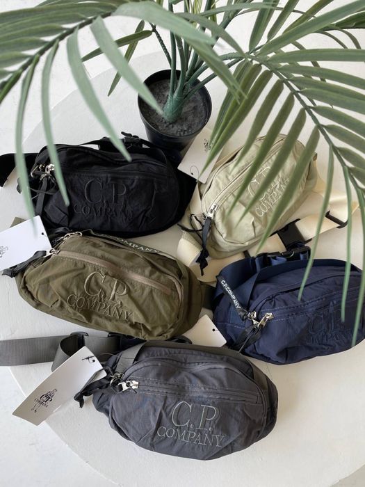 Сумка бананка CP Company/ бананка через плече сп компані чорна/ зелена