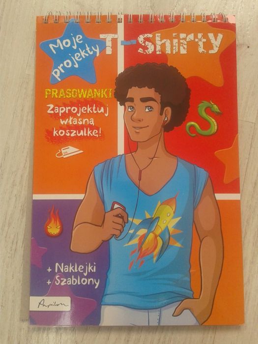 Moje projekty - T-Shirty, książka z prasowankami i naklejkami