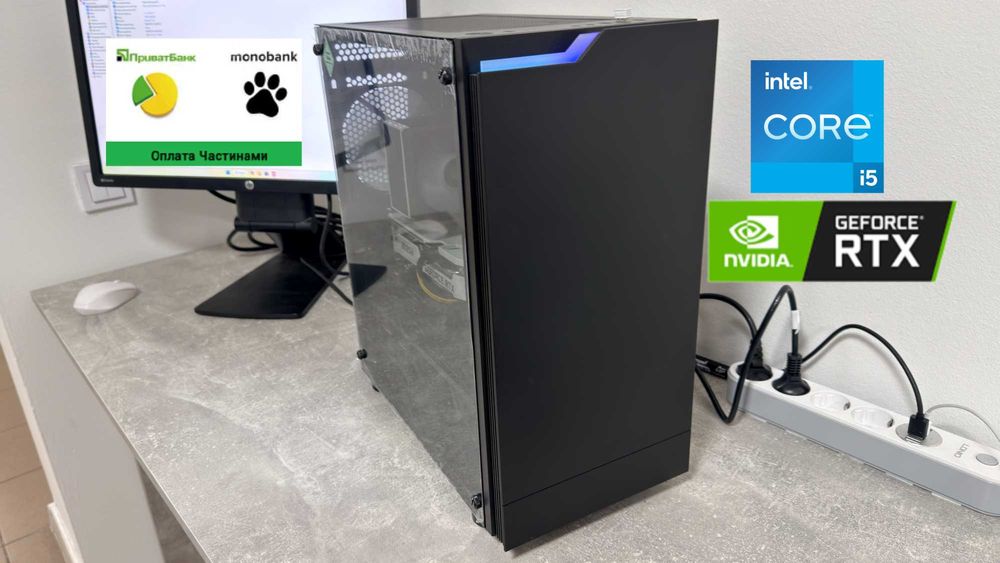 Потужний Ігровий ПК Zalman T4 Plus Black /Core i5-12400F/RTX 3050 8 GB