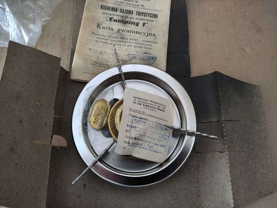 Jednopalnikowa turystyczna kuchenka gazowa ''CAMPING-1'' PRL