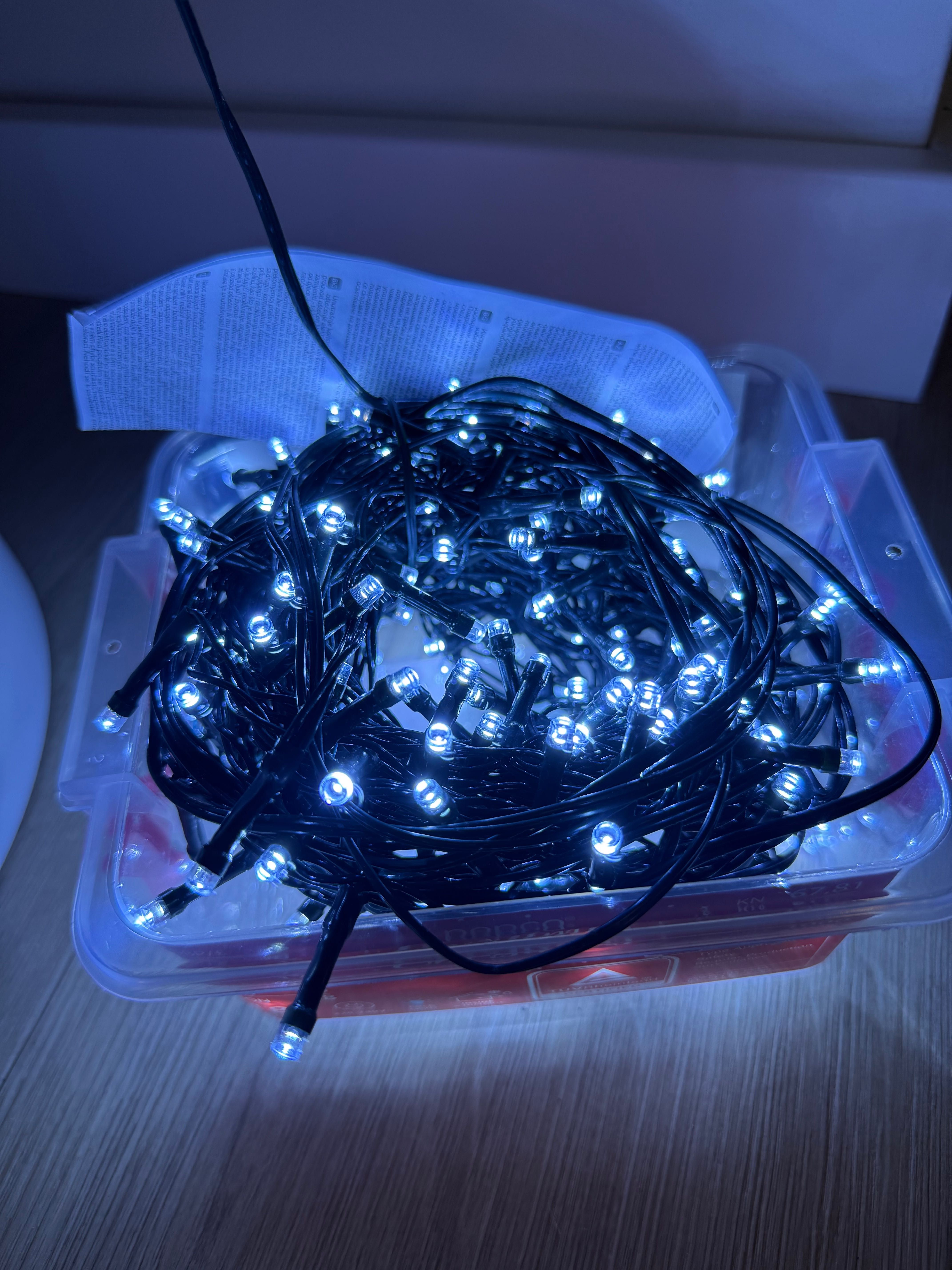 Lampki choinkowe białe zimne 180 led 2 opakowania nowe