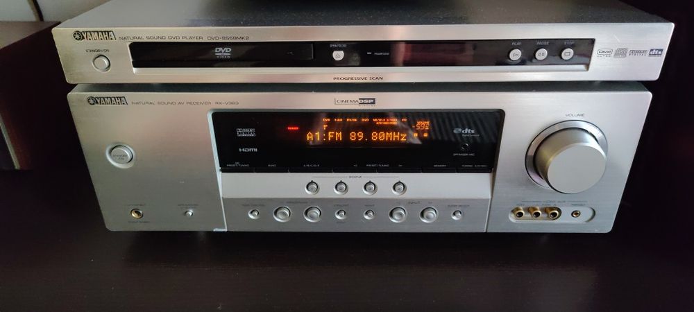 YAMAHA Amplituner+DVD/CD x6 głośników KINO