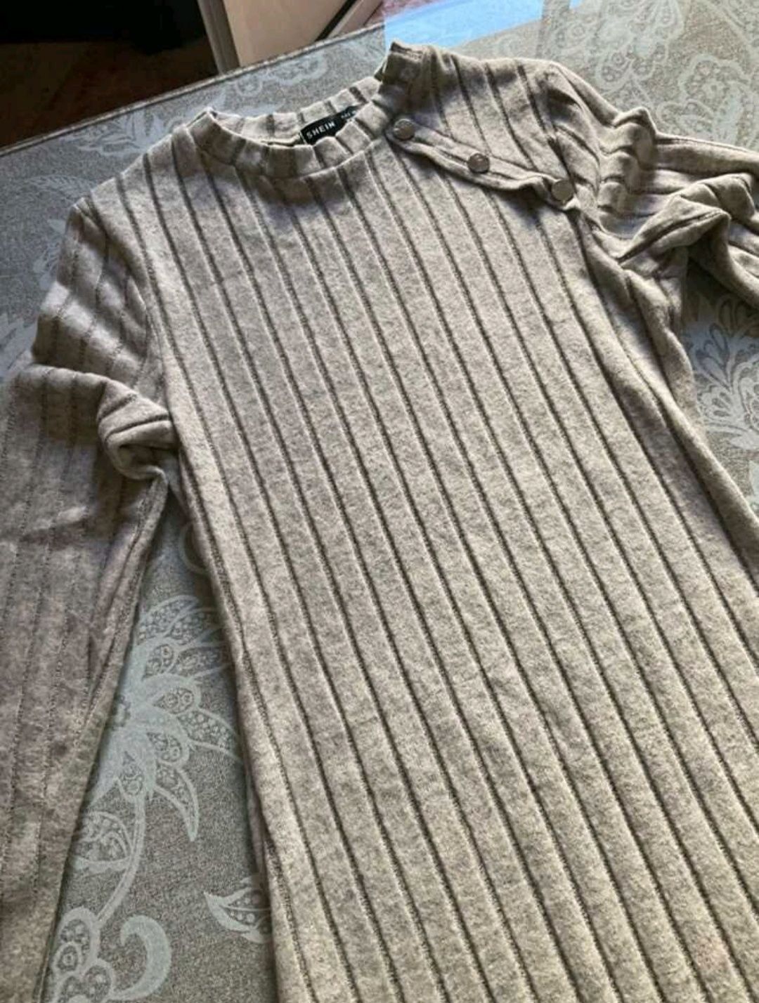 Nowa sukienka sweterkowa dopasowana rozcięcie prążkowana L śliczna