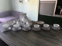Porcelana kostna Petersburska serwis kawowy - Łomonosov