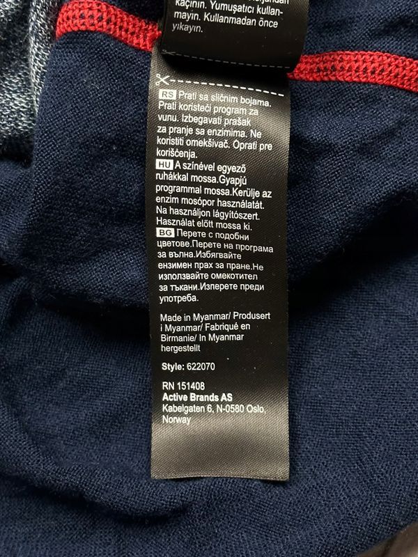 Kari Traa Wełniana Koszulka Longsleeve Damska Wzór Norweski Logo r. M