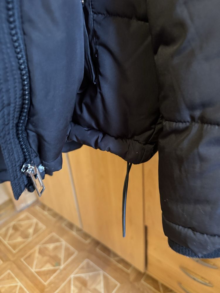 czarna kurtka zimowa damska L XL