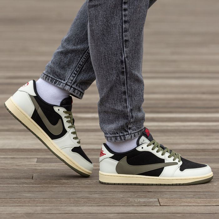 Кроссовки Nike Air Jordan 1 Retro Low Og Sp Travis Scott Olive