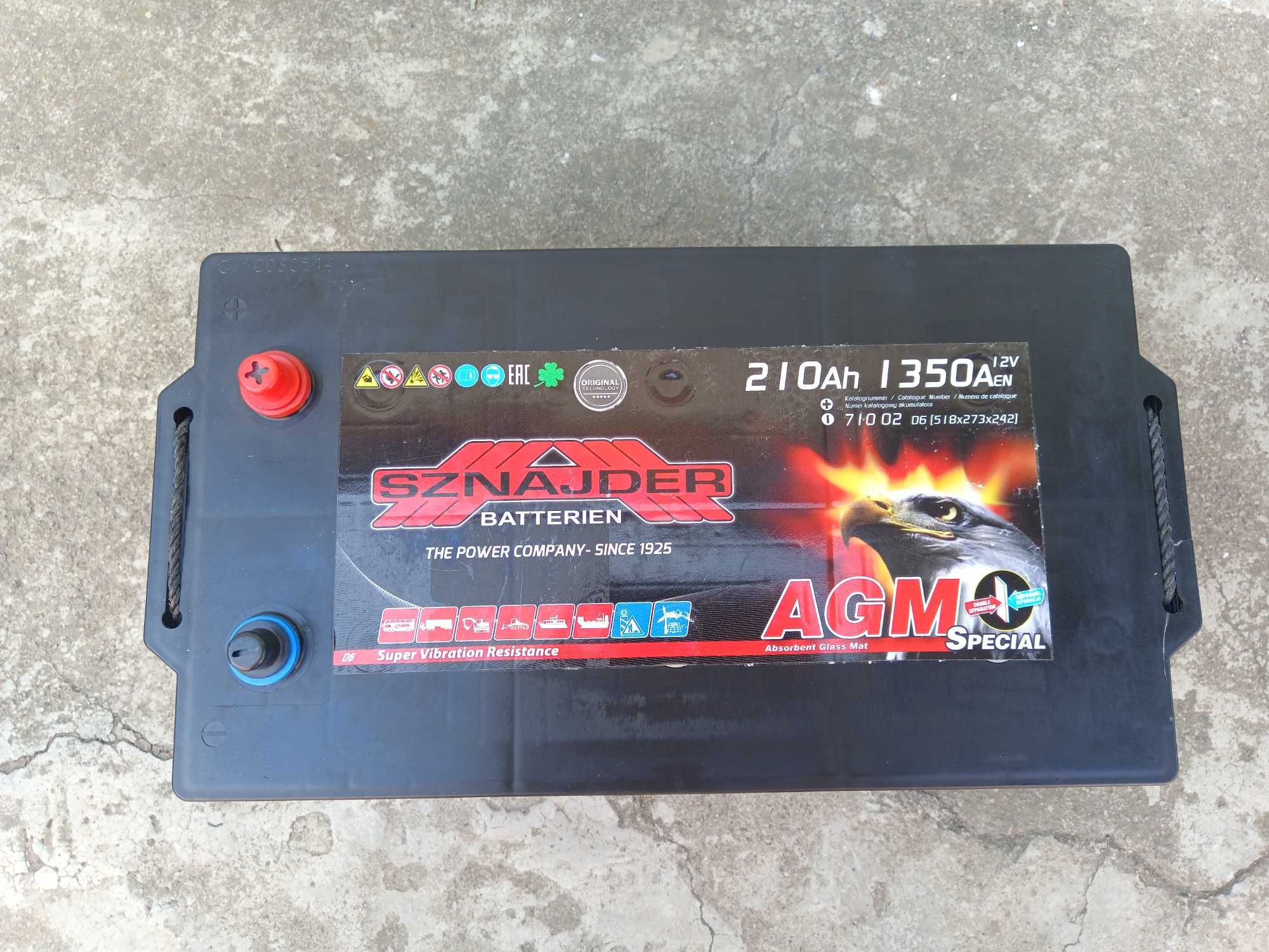 Акумулятор AGM Sznajder 210Ah 12V Не обслуговуємий Новий