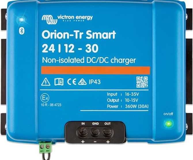 Carregador DC-DC Não Isolado Victron Orion-Tr Smart 24-12 30A (360W)