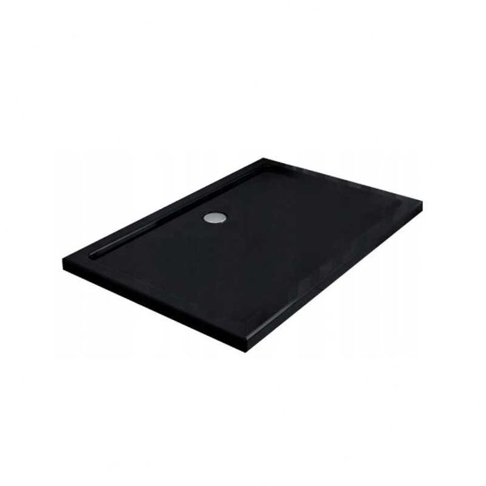 Brodzik prysznicowy prostokątny slim ST03A czarny 100x80 CM