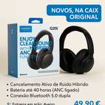 Auscultadores Soundcore Q20i | ANC Híbrido • 40h Bateria • Novos