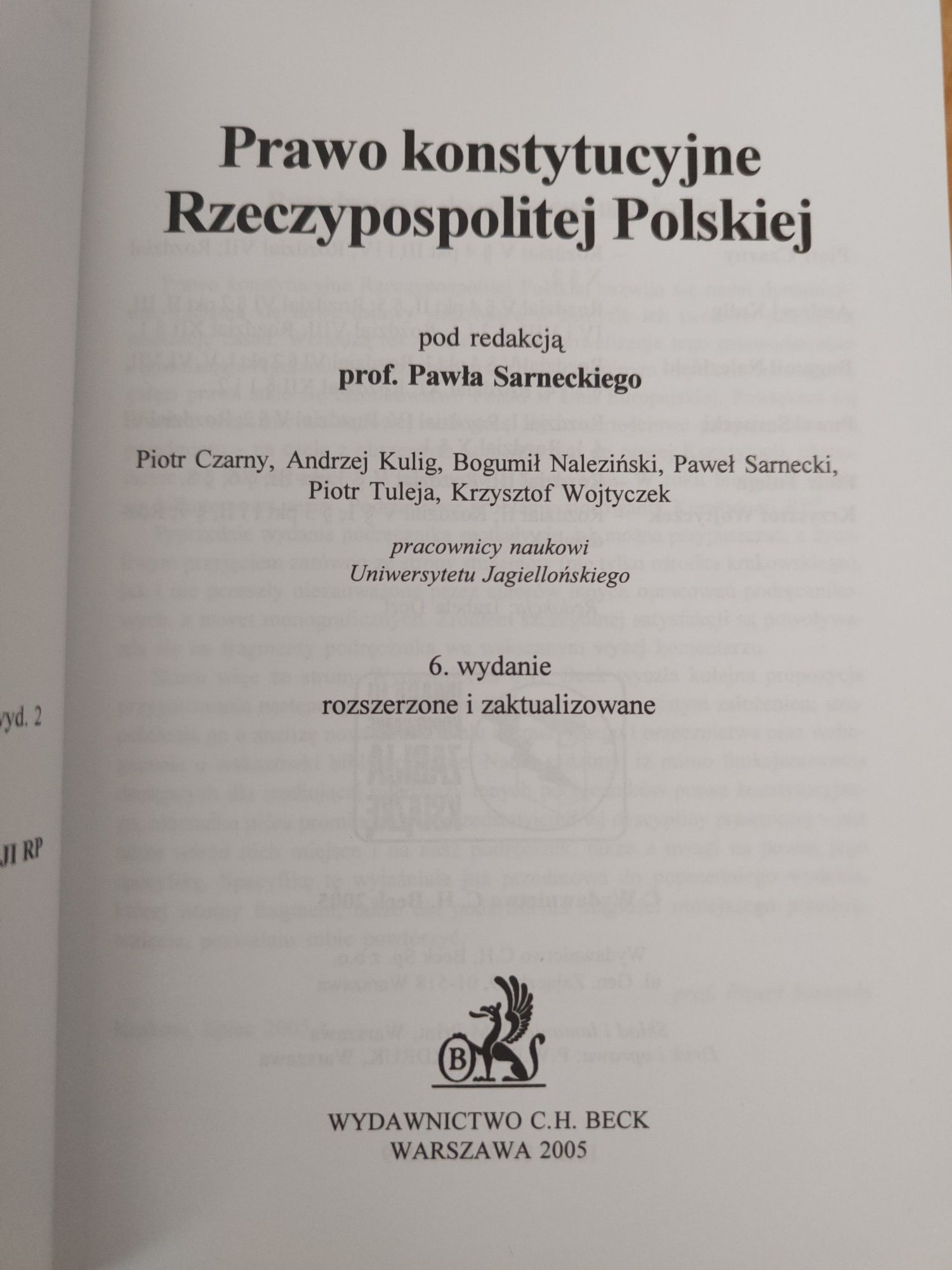Prawo konstytucyjne RP Paweł Sarnecki