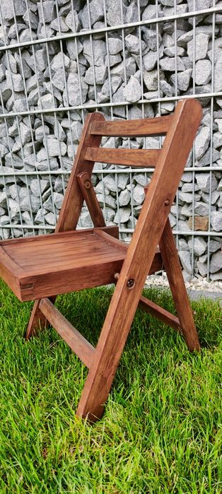 Krzesło ogrodowe dziecięce drewniane skladane