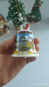 Коллекционный рождественский колокольчик 1999 г. Животные на ферме