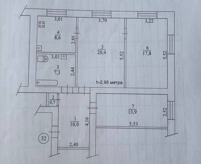 Продам Трехкомнатную квартиру на Югоке.