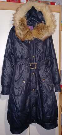 Куртка, зимова курточка, пуховик, мех натуральный енот,48-52 размера