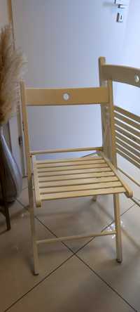2 krzesła białe Ikea Terje