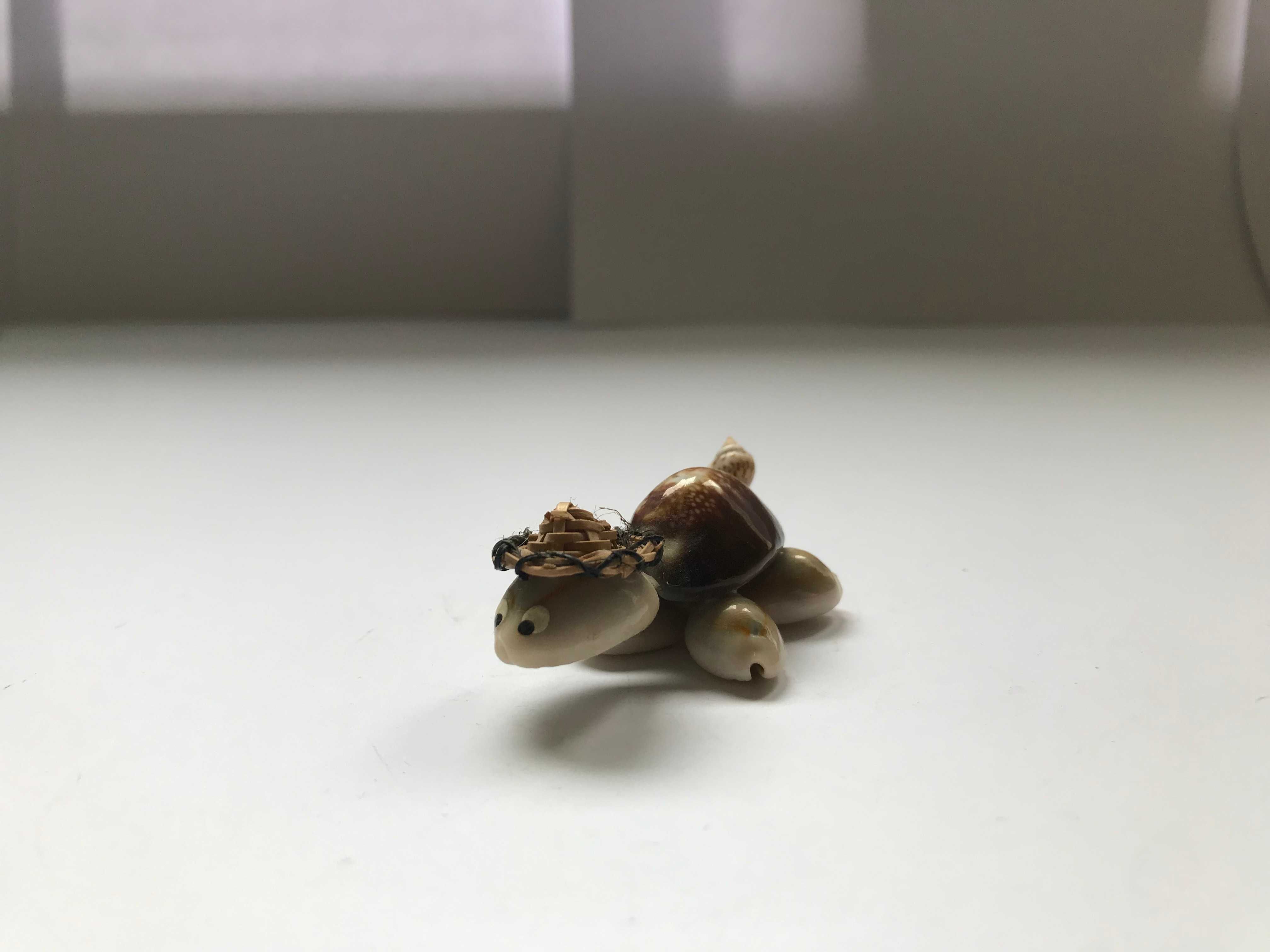 Figurka żółw muszle retro vintage cepelia szklana ceramiczna