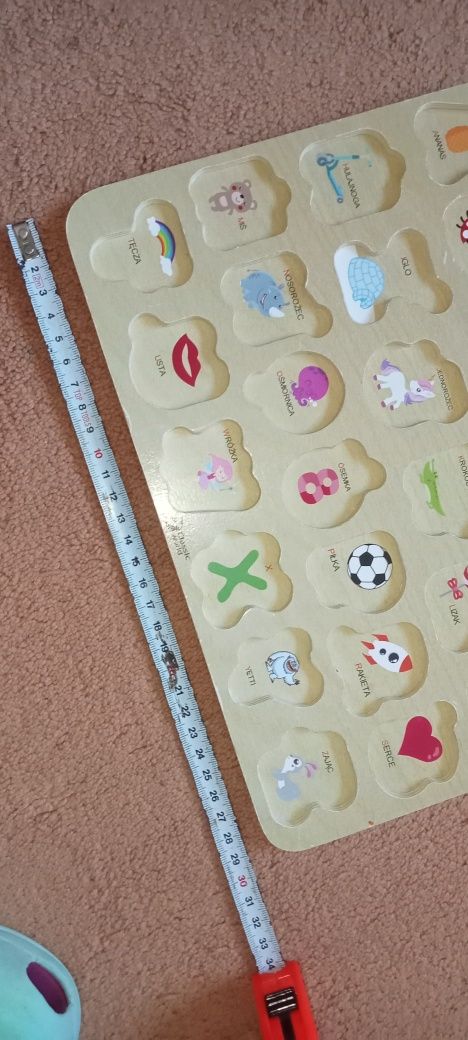 Zabawka drewniana dla dziecka alfabet i cyfry