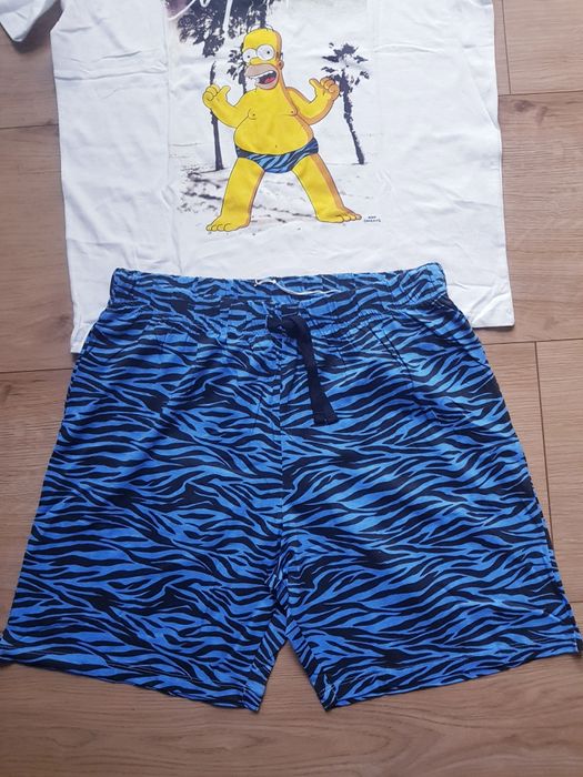 Nowa bawełniana piżama męska marki The Simpsons rozmiar S/M.