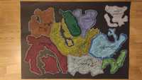 Kolorowa ręcznie wykonana mapa skyrim