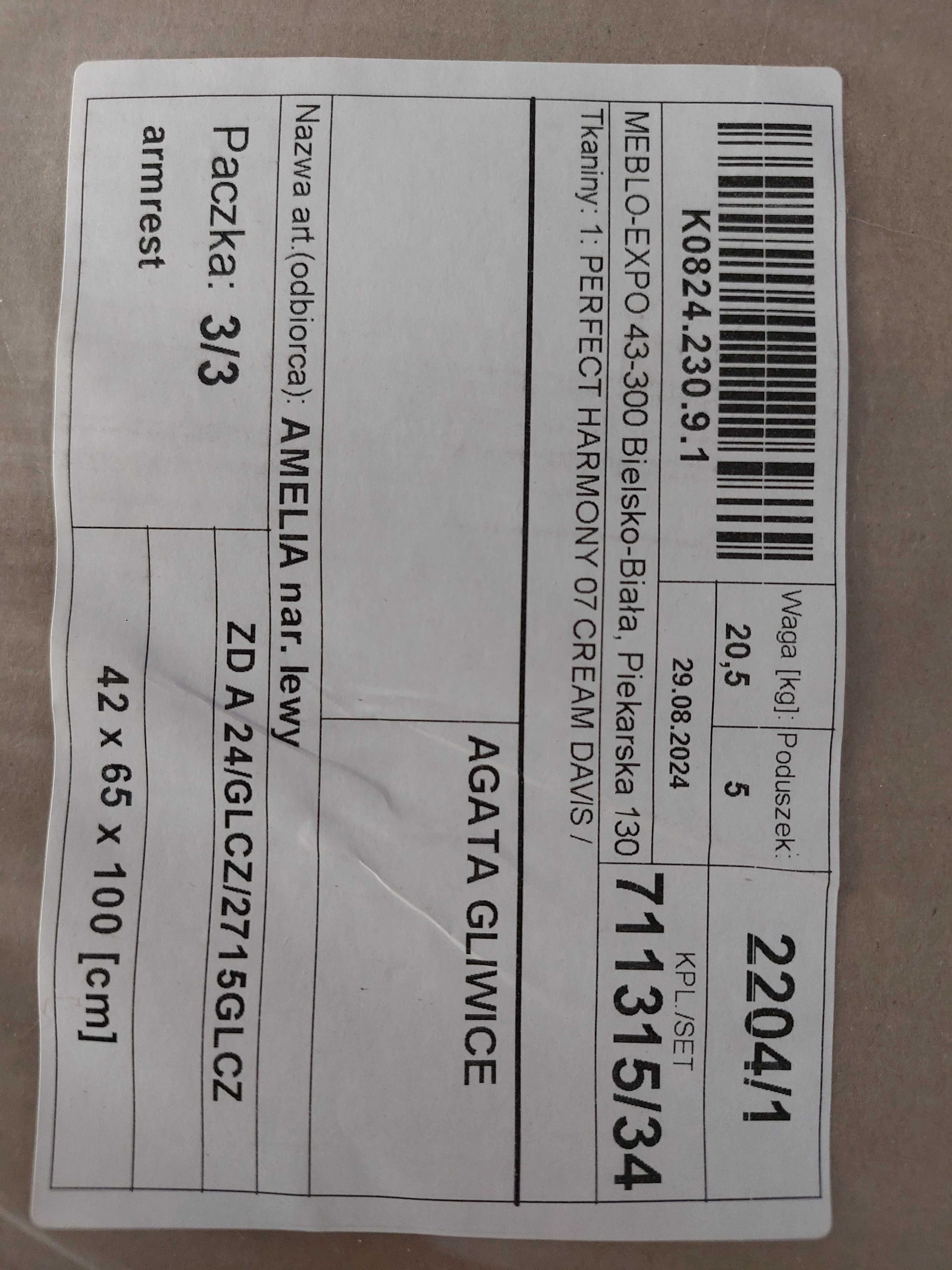 Nowy Beżowy Narożnik Amelia meble Agata