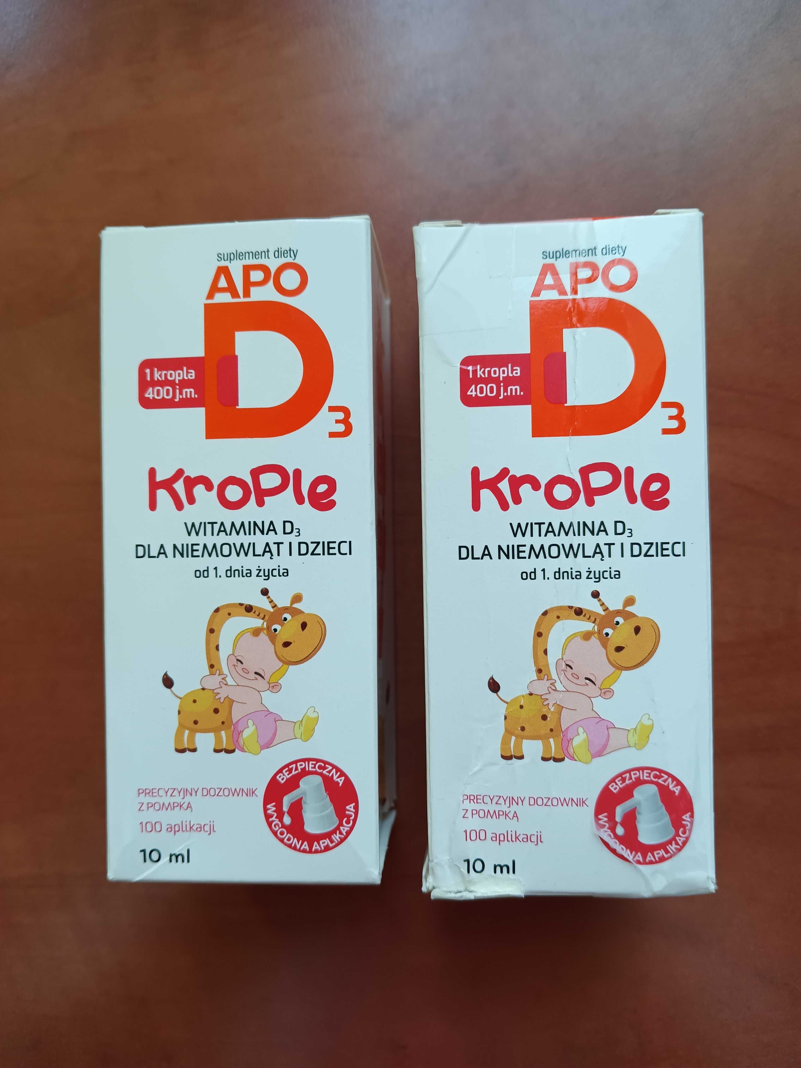 ApoD3 witamina D3 w kroplach dla niemowląt i dzieci zestaw 2 sztuki