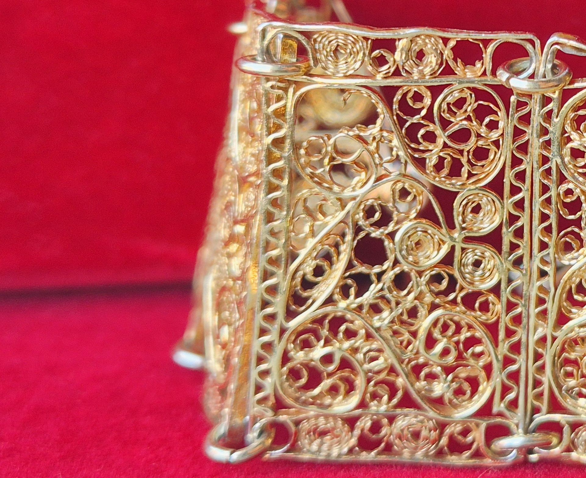 Pulseira em prata filigrana