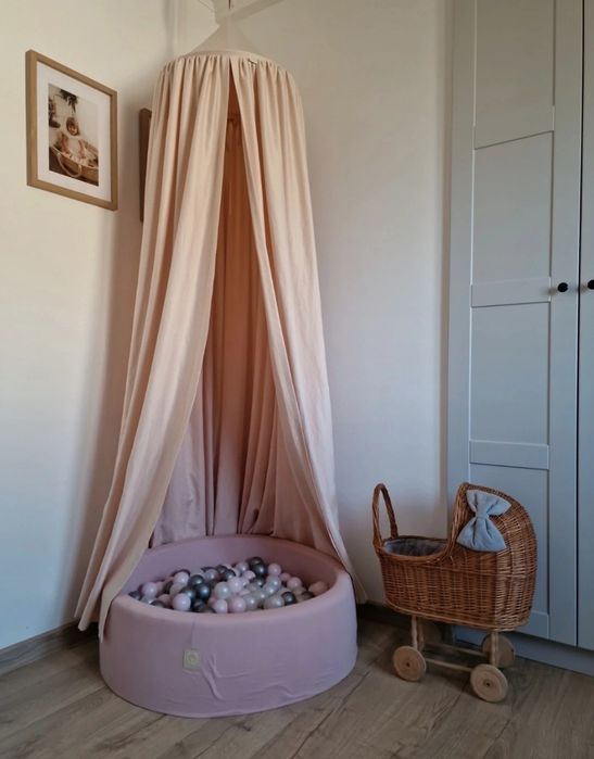 Baldachim namiot kurtyna tipi cotton&sweets   pudrowy róż