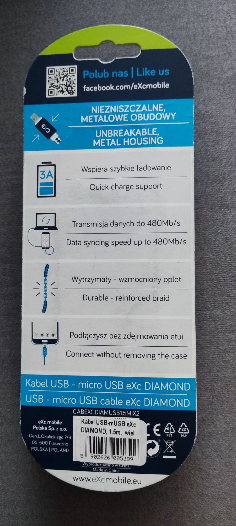 Kabel USB-MICRO USB 1,5 m