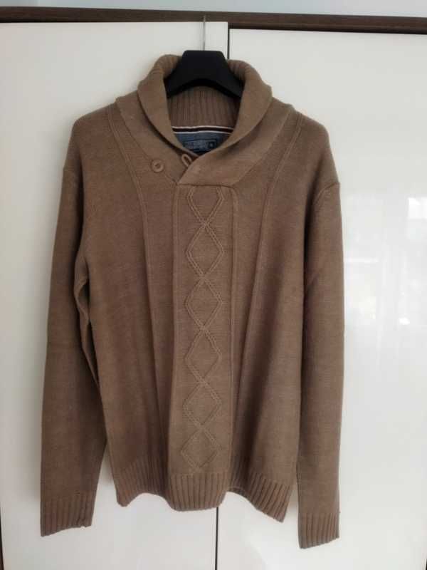 Męski sweter CARRY beżowy rozmiar XL