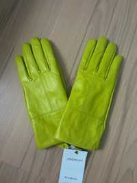 Rękawiczki skórzane zielone