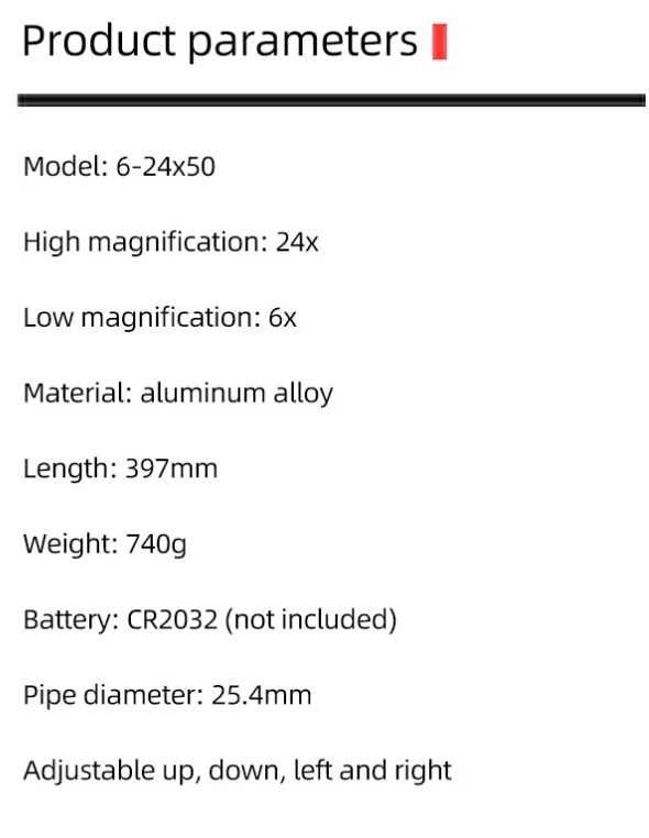 Luneta celownicza DIANA 6-24x50 AOE Tactics Rifle Scope