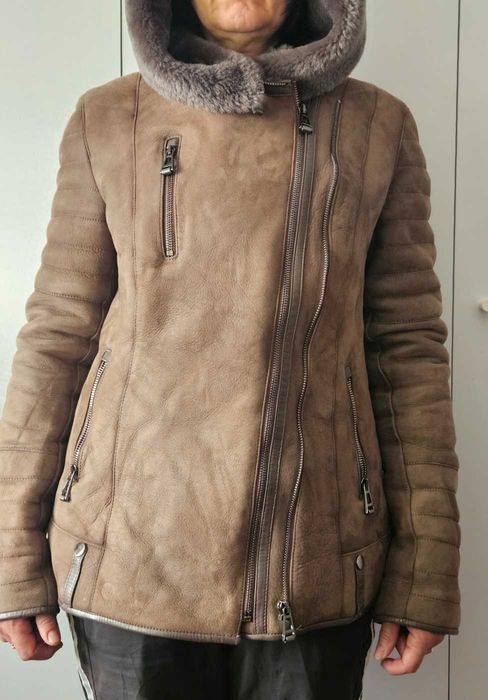 Ідеальний стан Турція MDK Шкіряна дублянка натуральна шкіра хутро