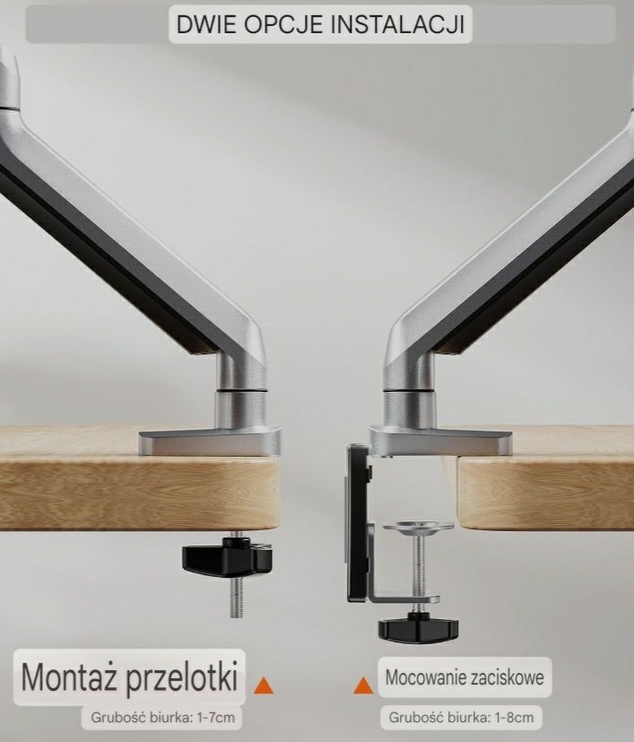 Uchwyt stojak do monitora 13-32" max 8 kg aluminiowy