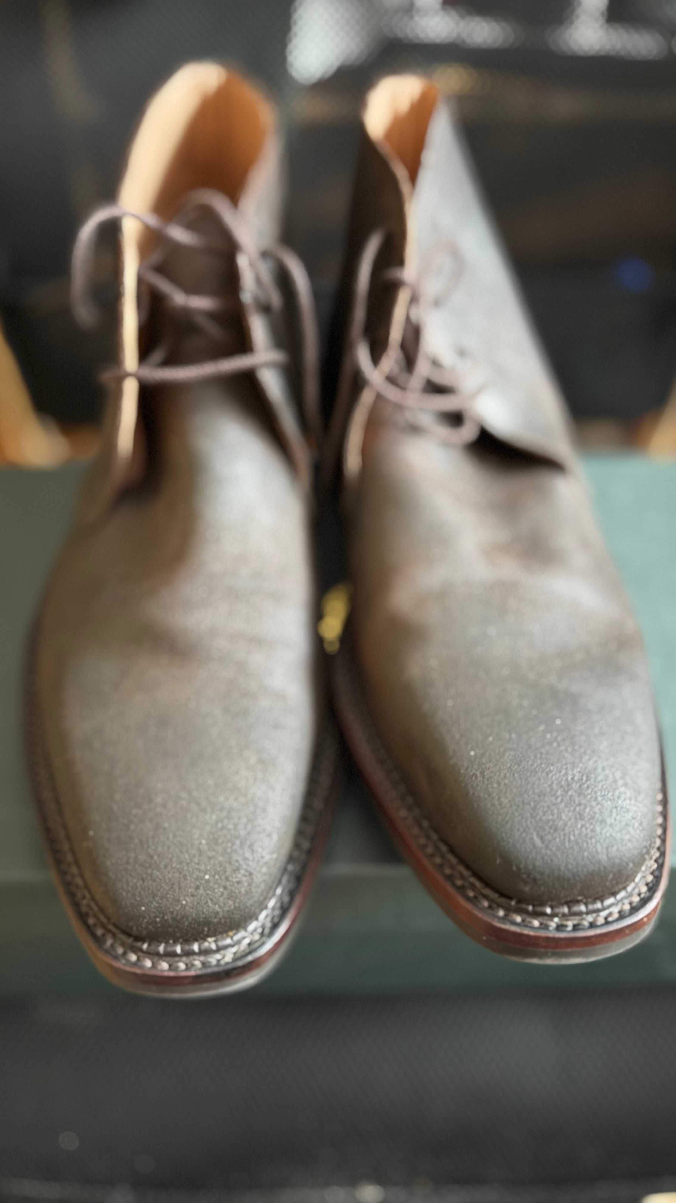 Buty Crockett & Jones Molton Dark Brown Rough-Out Suede 45,5 (UK 11,5)
