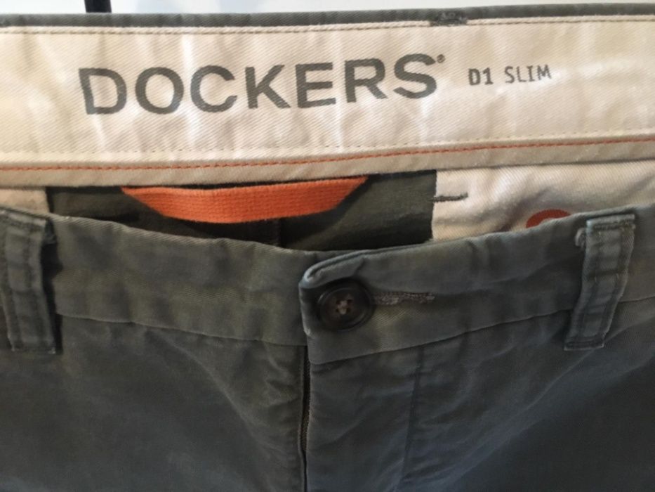 Calça Dockers D1 Slimfit verde escuro