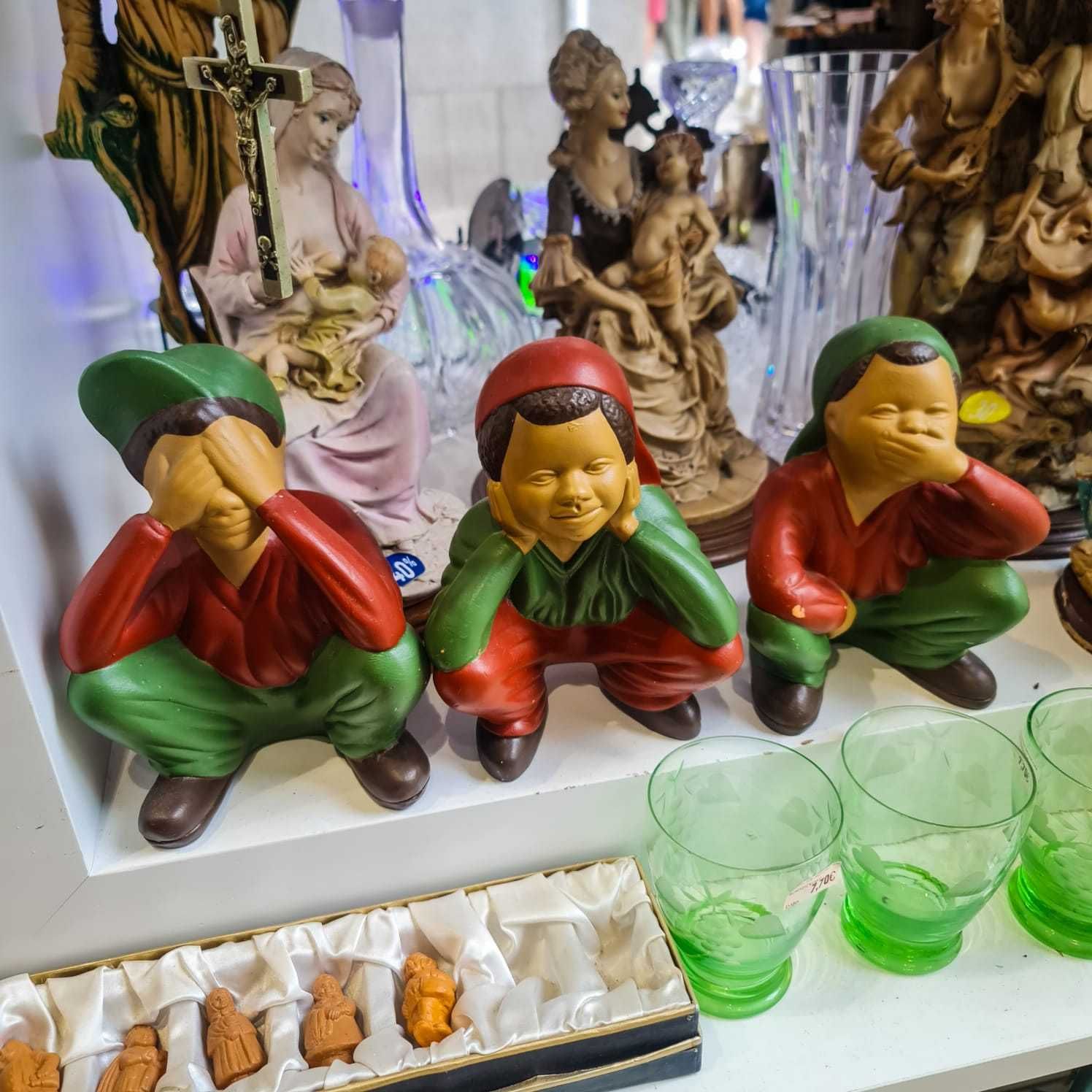 Conjunto 3 Estatuetas Decorativas – “3 Macacos Sábios” Versão Infantil