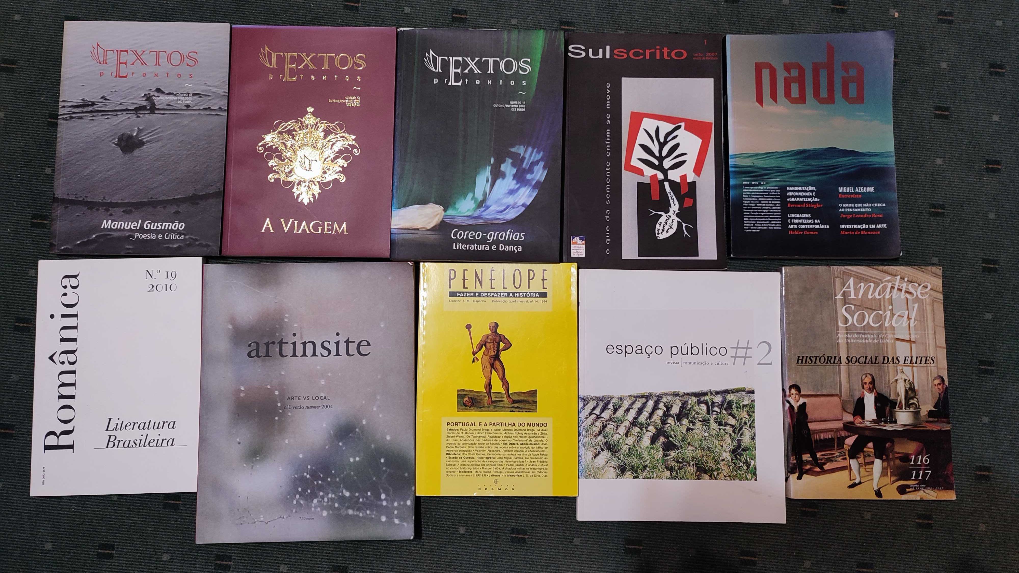 Lote 14 publicações sobre literatura e arte