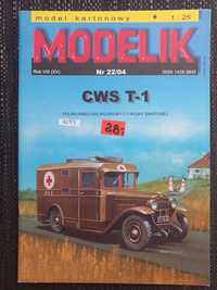 Model Kartonowy Modelik 22/04 POLSKI AMBULANS SANITARNY CWS T-1
