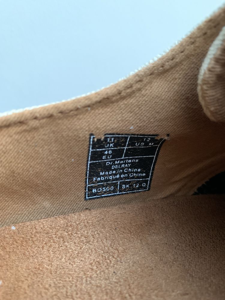 Канвасові черевики туфлі оксфорди Dr Martens Delray AirWair 1461 30см