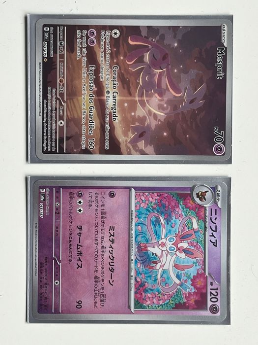 2 Cartas Pokemon PT e JP