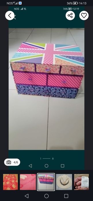 Caixa arrumação +manta Hello kitty+chapéu +Tinteiros